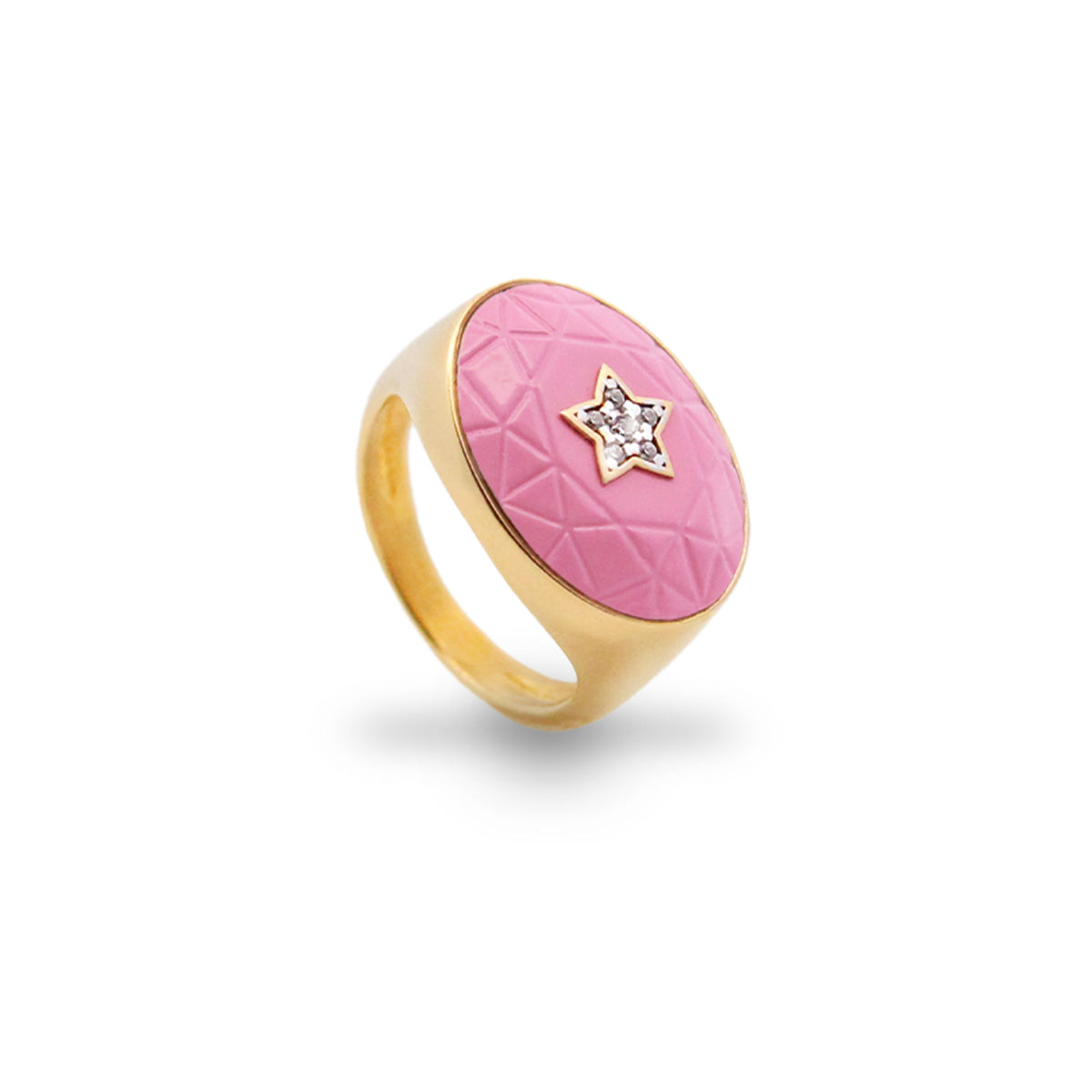 Anello Ovale Rosa Berry e Stella - BON BON Rue des Mille | ANZ-025 M3 OV R AU