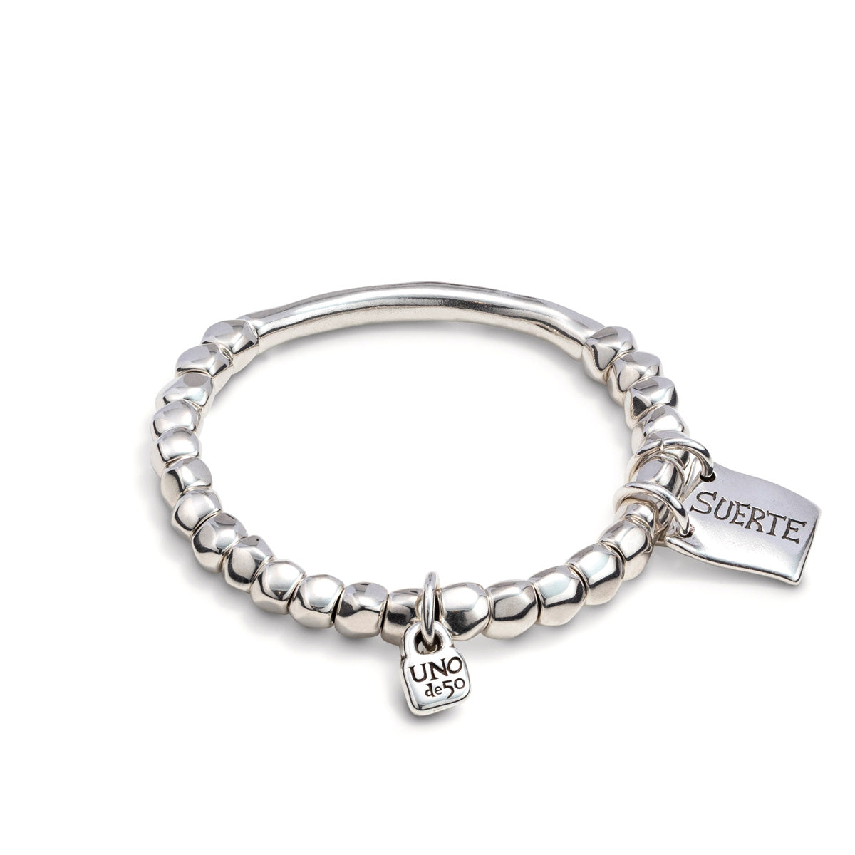 Bracciale con Sfere e Piastrina SUERTE | UNOde50 | PUL1210MTL