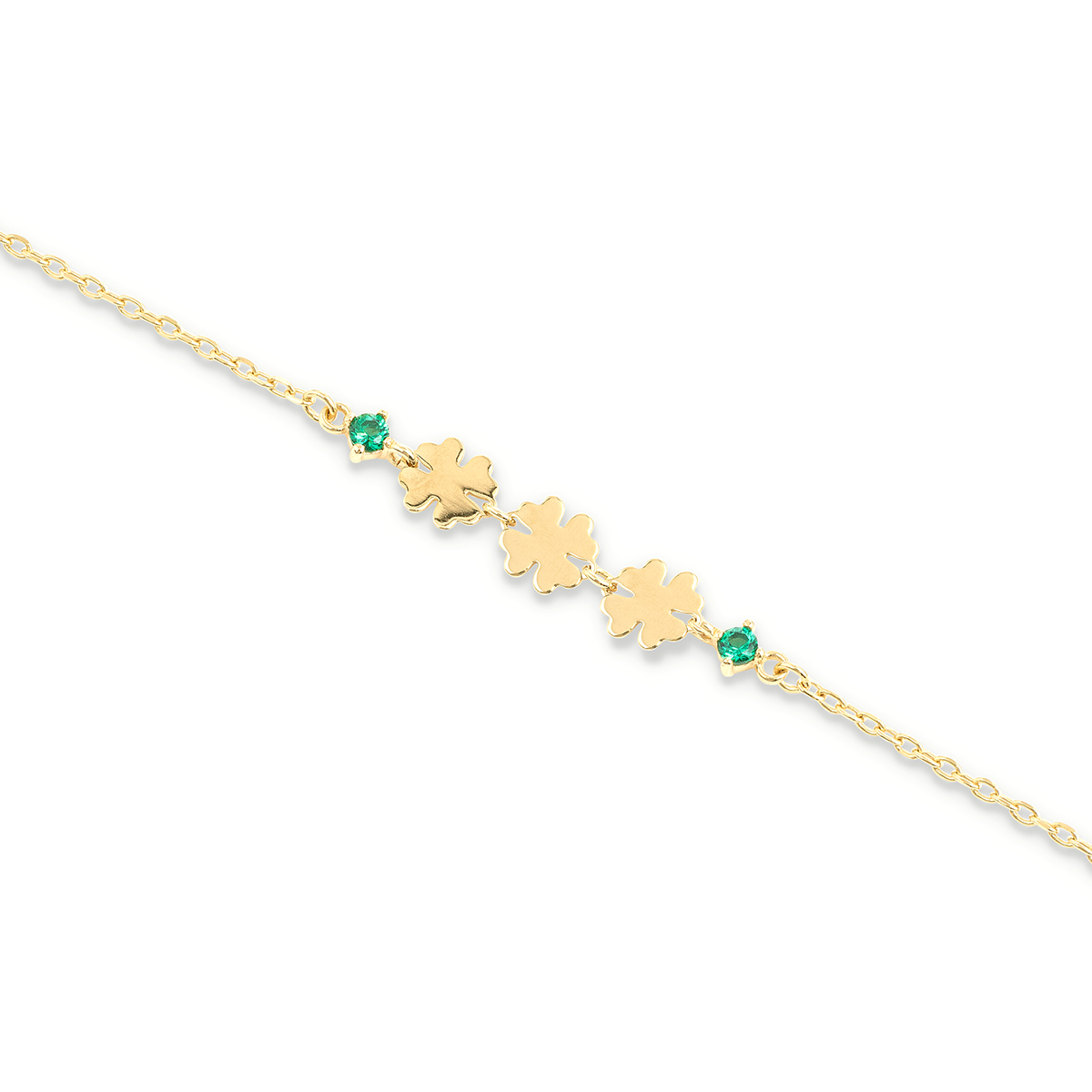 Bracciale 3 quadrifogli e punto luce - ESSENCE