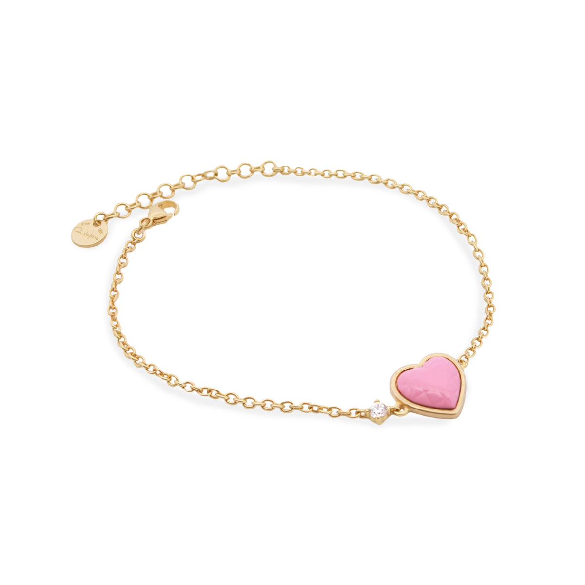 Bracciale con Cuore Rosa Berry - BON BON Rue des Mille | BRZ-025 M1 CUO R AU