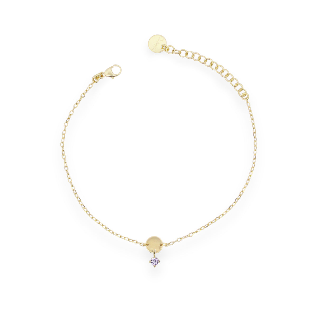 Bracciale mini Medaglia e Zircone Bianco - ESSENCE Rue des Mille | BRZ-024 TD AU