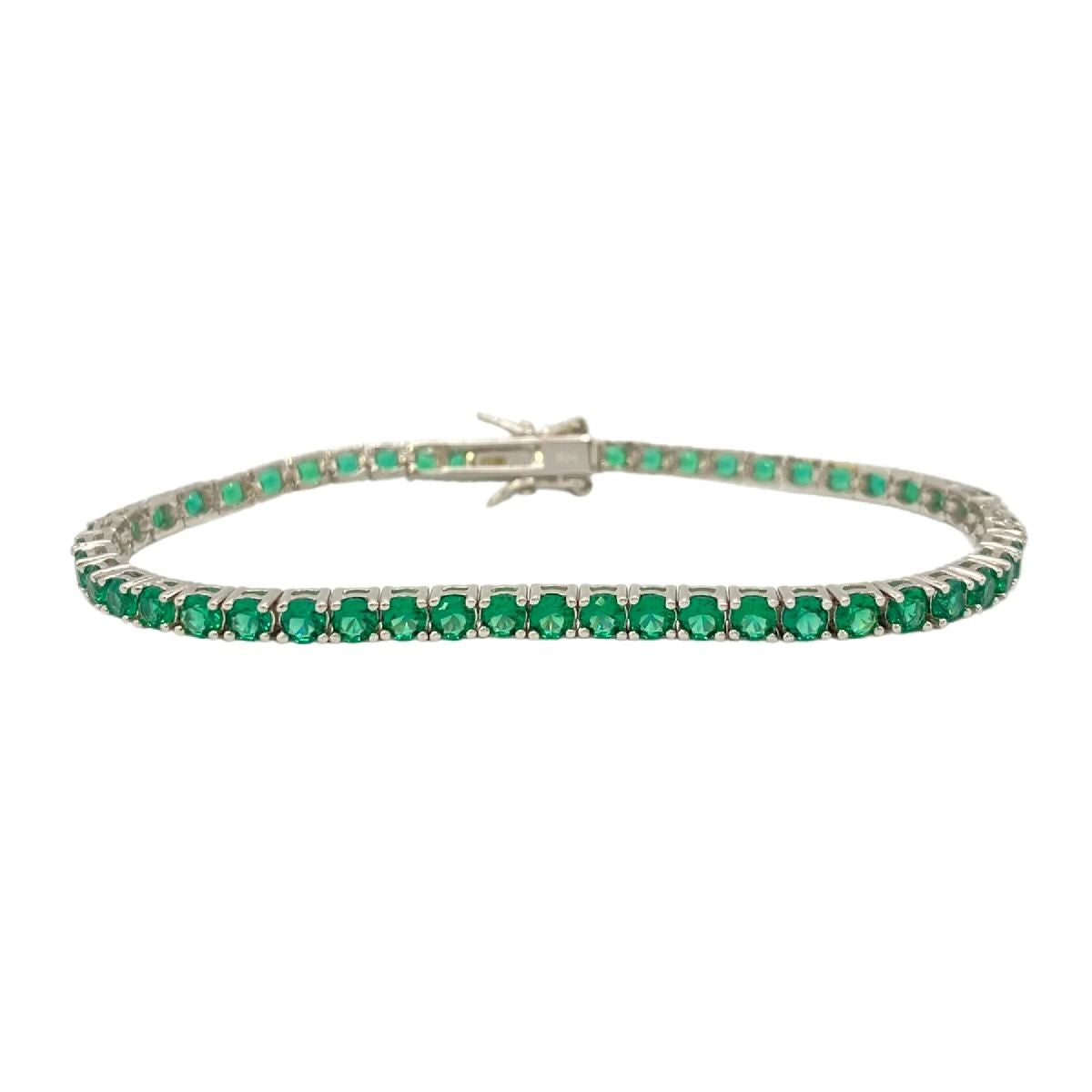 Bracciale tennis di Zirconi Verdi