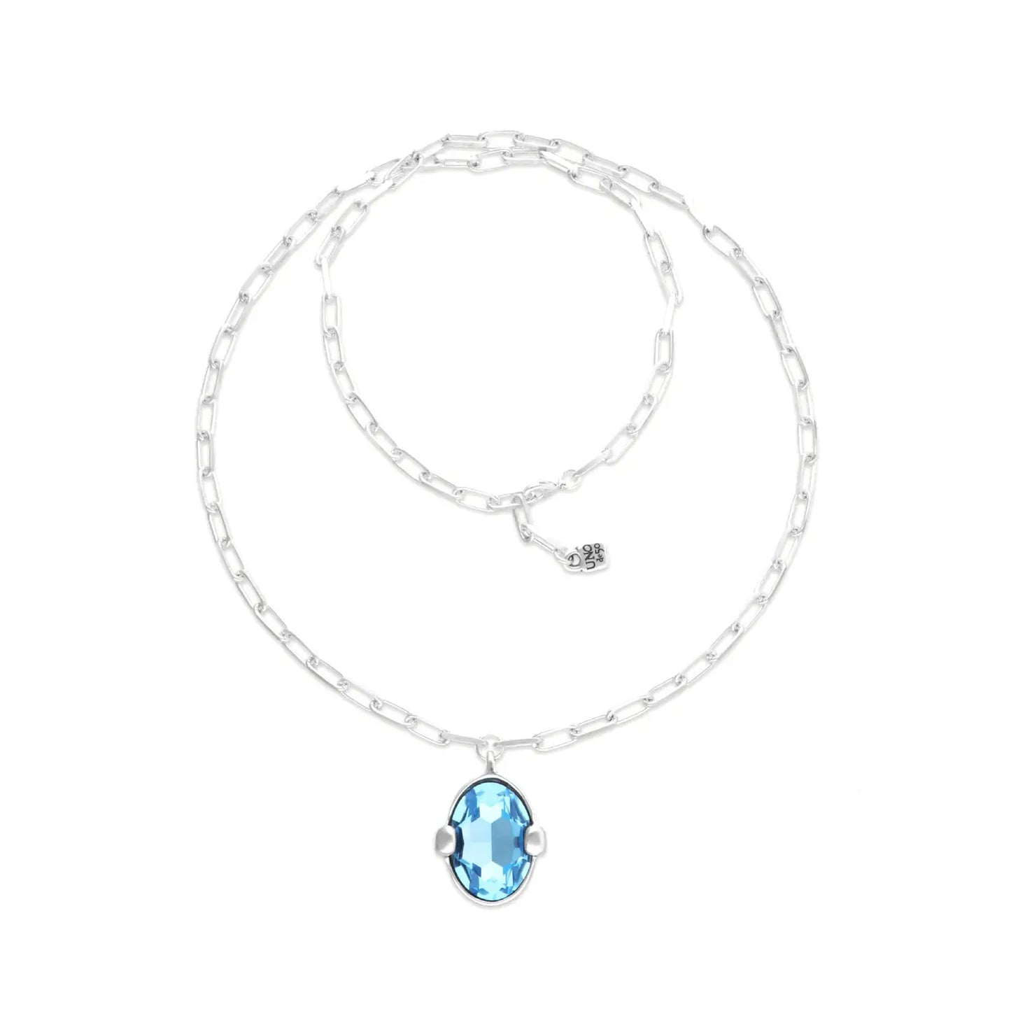Collana lunga Cristallo Ovale Blu | COL2031AZUMTL
