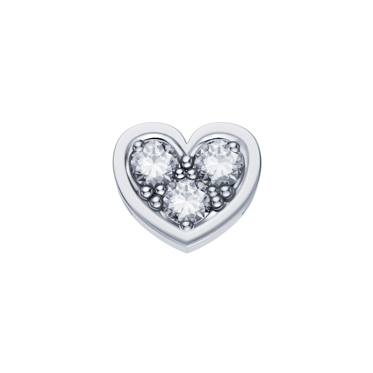 DonnaOro: Cuore Reverso ELEMENTS Oro Bianco e Diamanti | DCHF3849.003