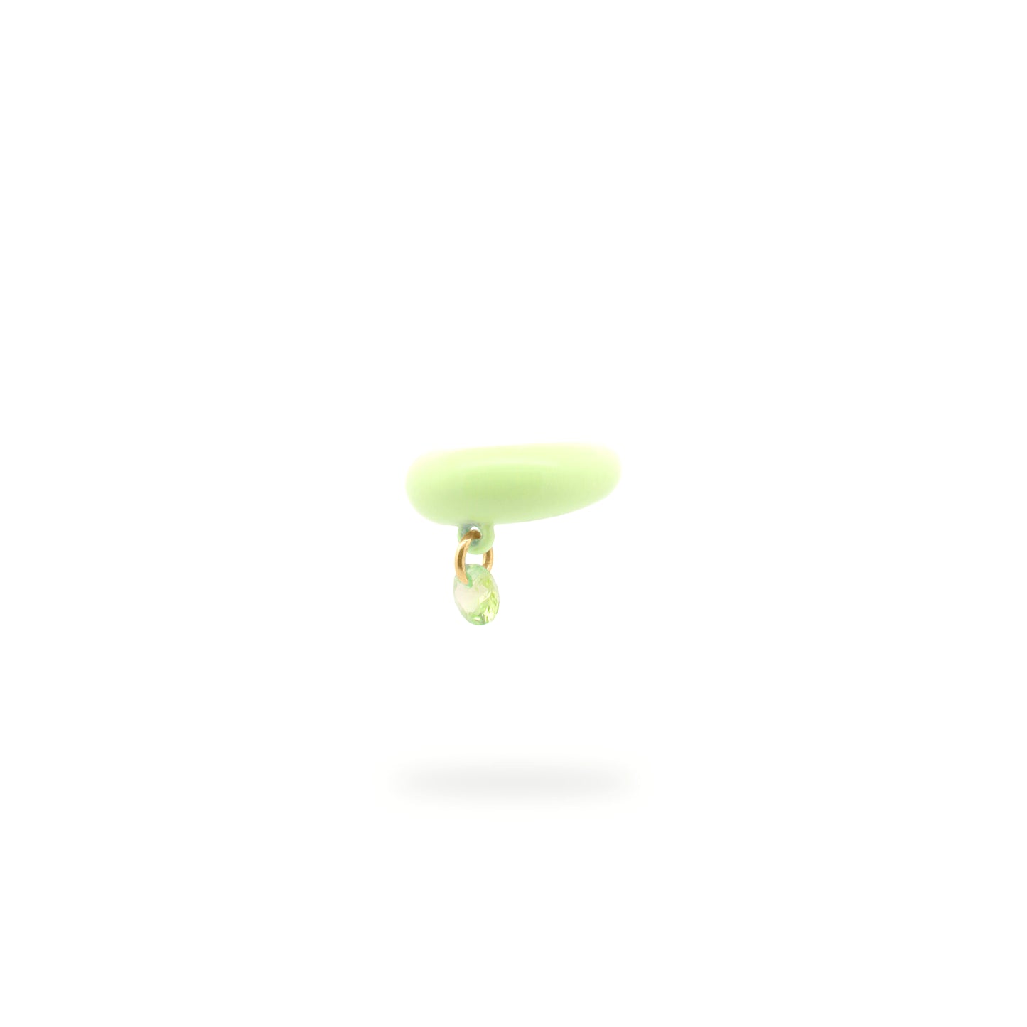 Earcuff smaltato lime con Zircone lime pendente - GIPSY CHIC Rue des Mille