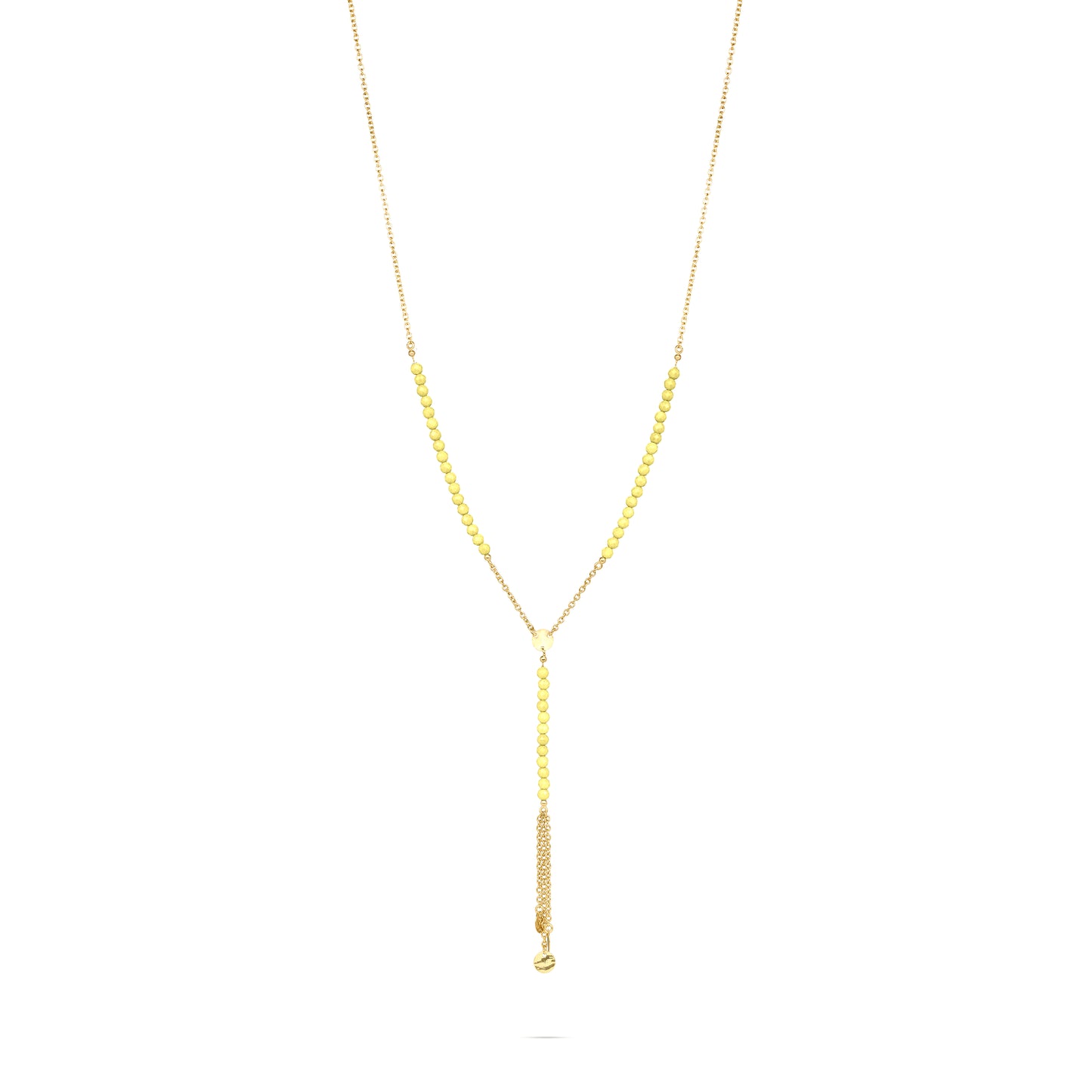 Collana rosario con Pepite di Zirconi Milky - GIPSY CHIC