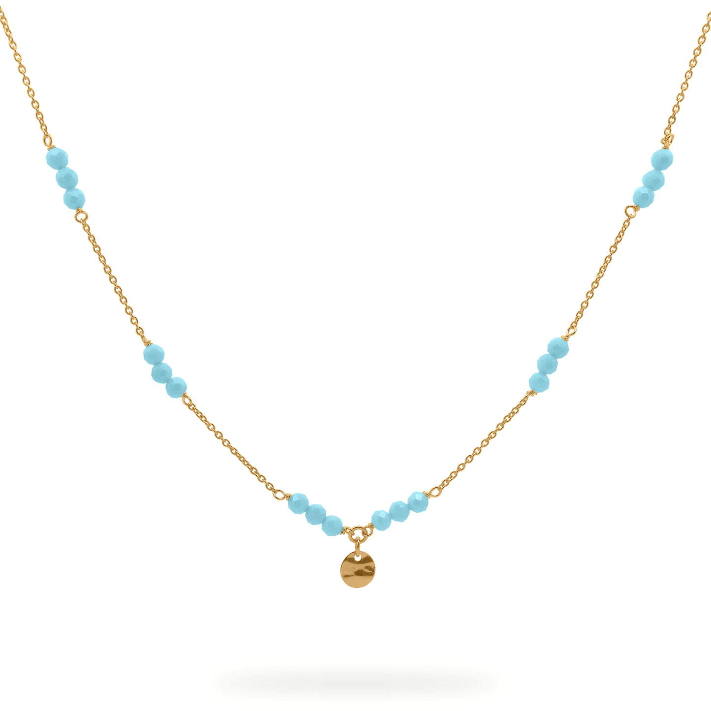 Girocollo catena con pepite Milky e Medaglia - GIPSY CHIC
