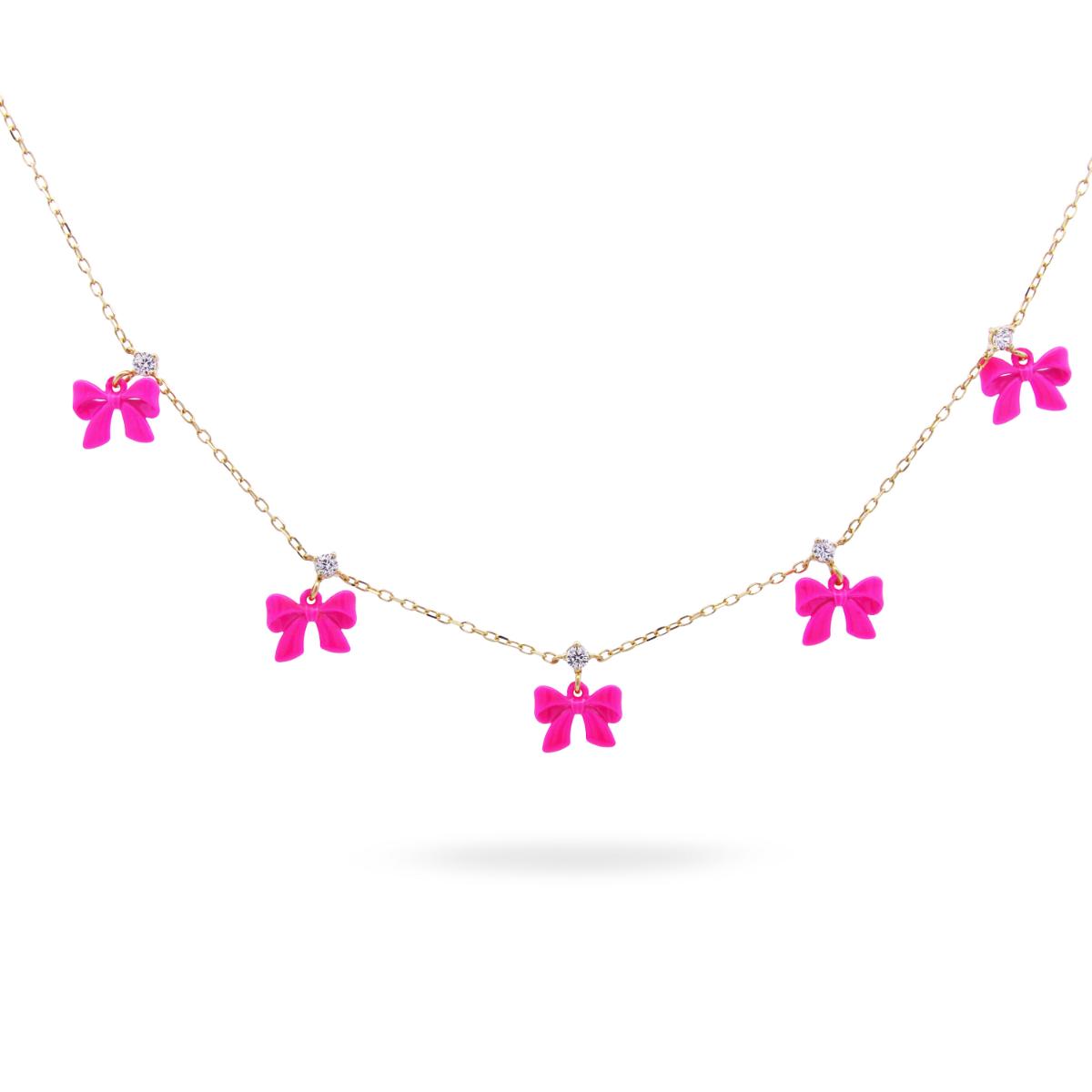 Girocollo con Fiocchi Fucsia - CANDY BOW Rue des Mille