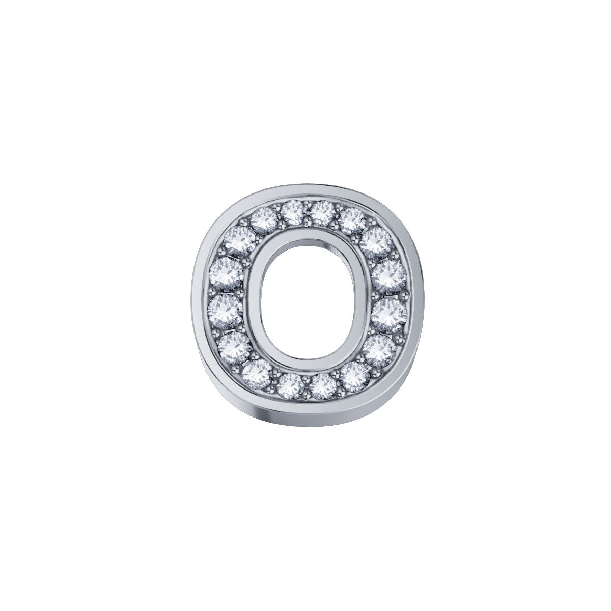 Lettera O ELEMENTS in Oro Bianco e Diamanti | DCHF3319O.002