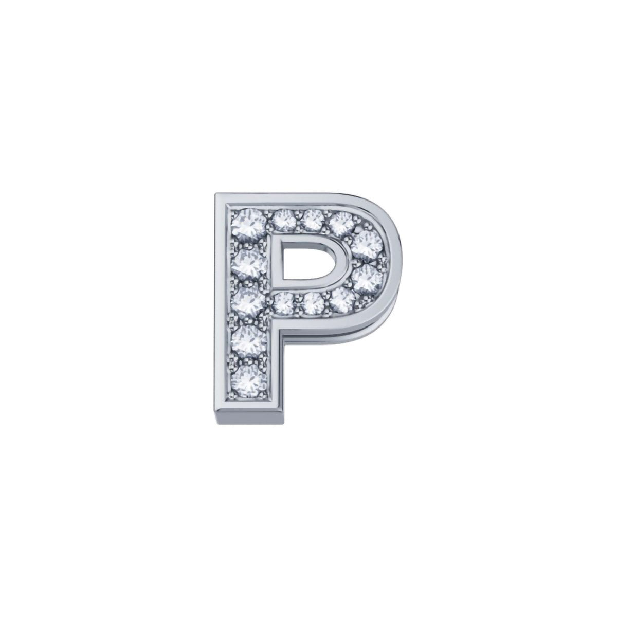 Lettera P ELEMENTS in Oro Bianco e Diamanti | DCHF3319P.002