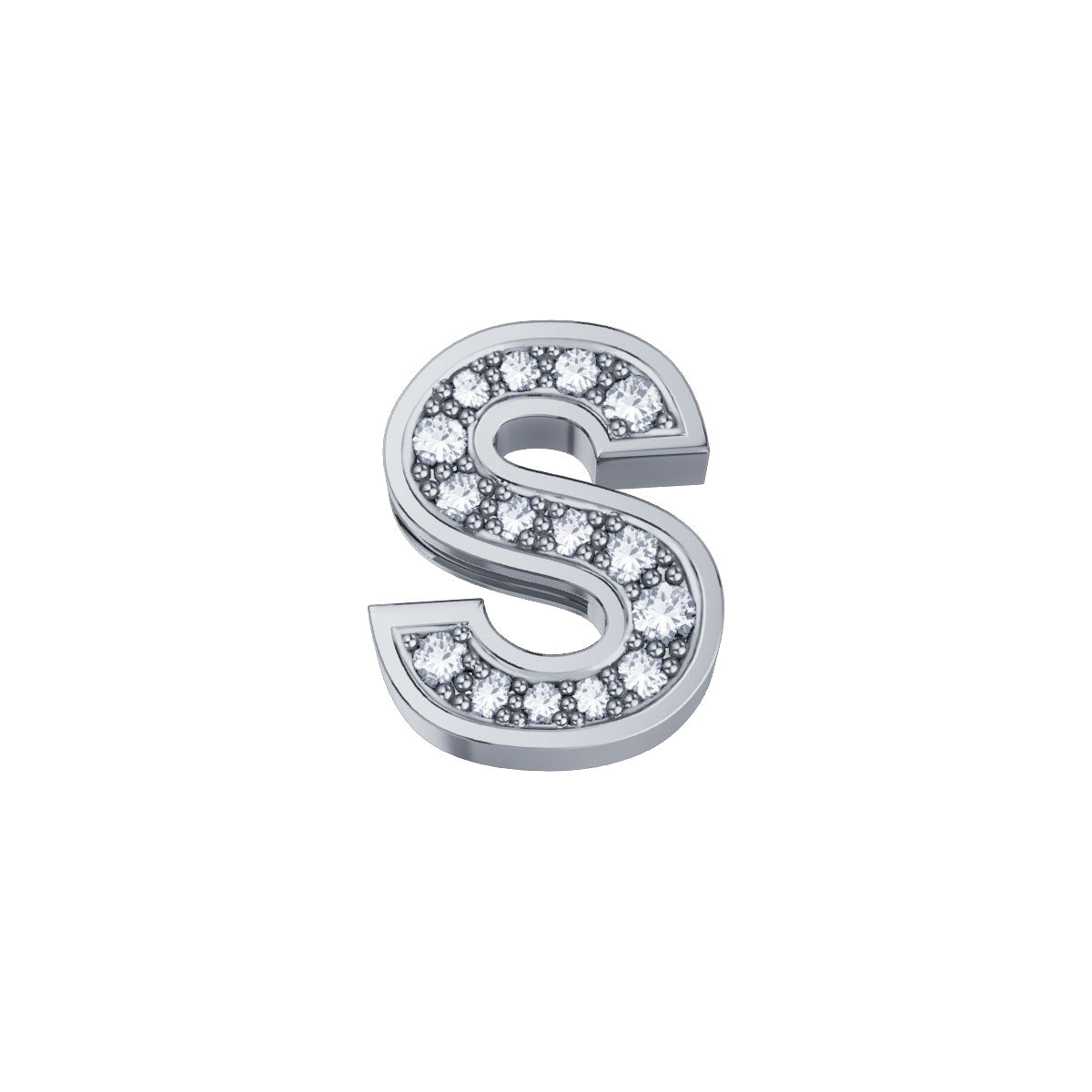 Lettera S ELEMENTS in Oro Bianco e Diamanti | DCHF3319S.002
