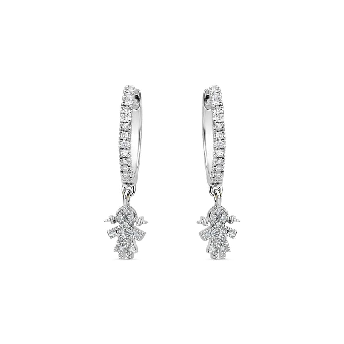 Orecchini a cerchio con Bimba Pendente