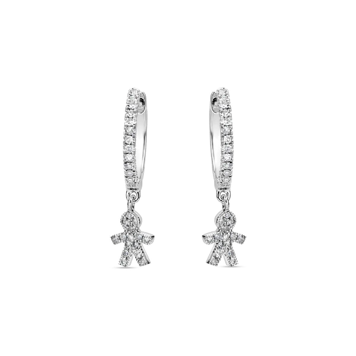 Orecchini a cerchio con Bimbo Pendente