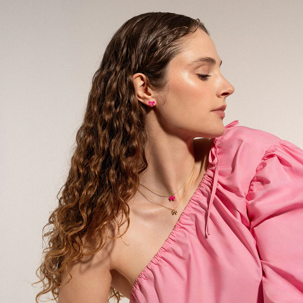 Girocollo con Fiocco Fucsia - CANDY BOW