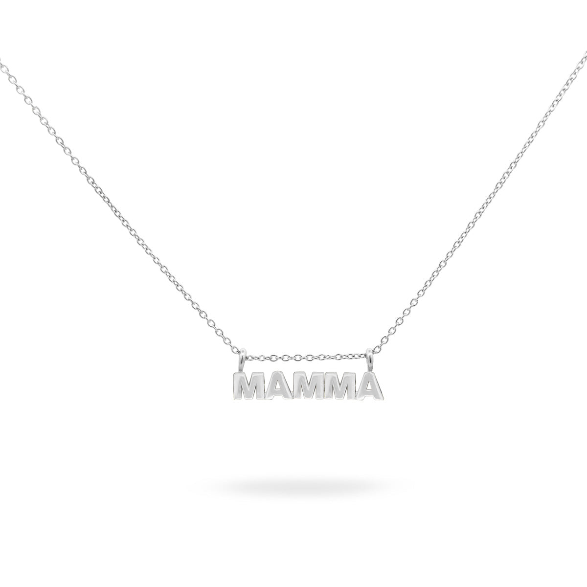 Girocollo con scritta MAMMA Oro Bianco | Festa della Mamma Rue des Mille