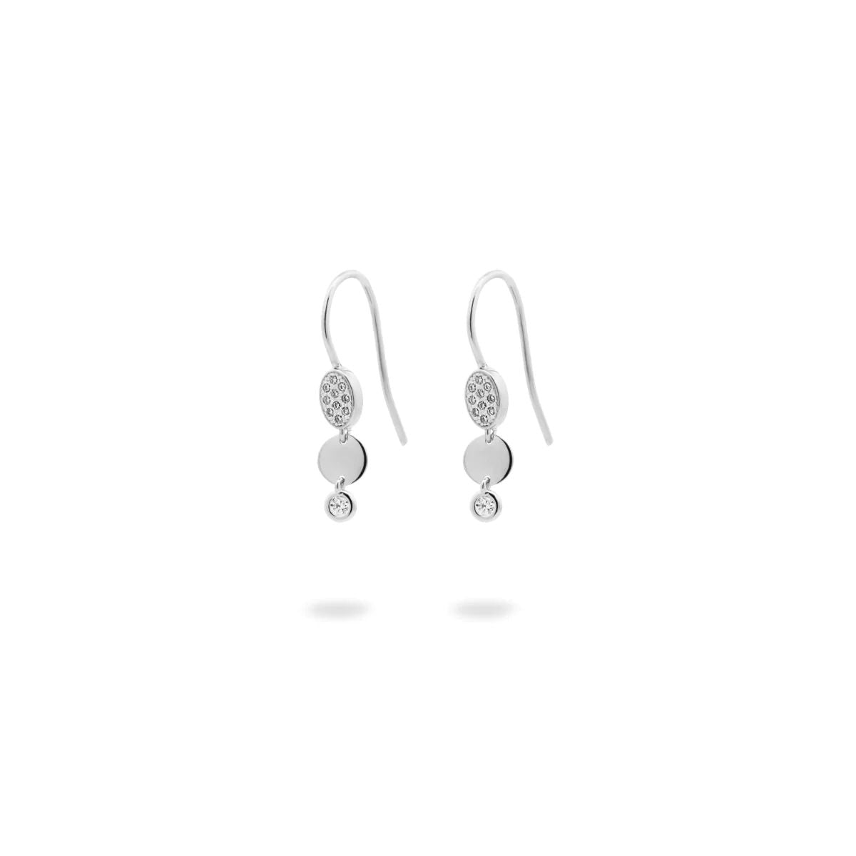 Orecchini Monachina Cerchio e Ovale con Zirconi - SHAPES Rue des Mille | ORZ-020 M2 RH