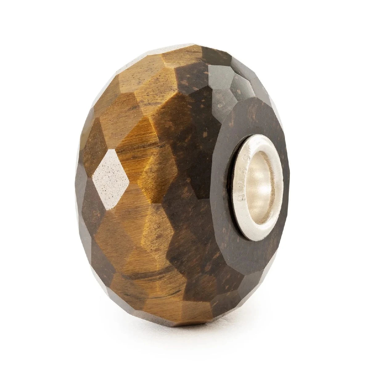 Occhio di Tigre Giallo Trollbeads | Beads sfaccettato giallo e sfumature marroni | TSTBE-20045