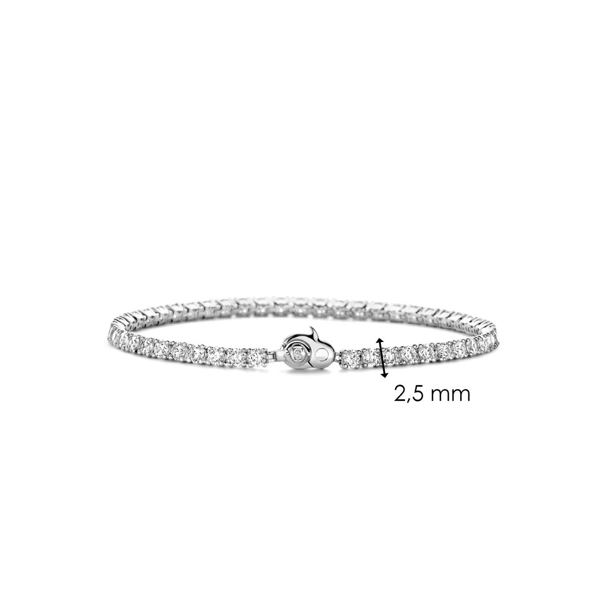 Bracciale in Argento e Zirconi bianchi