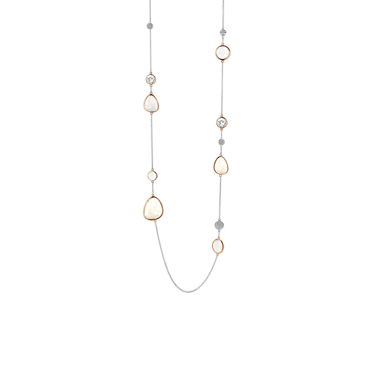 3842WM - Collana lunga TI SENTO in Argento e Pendenti