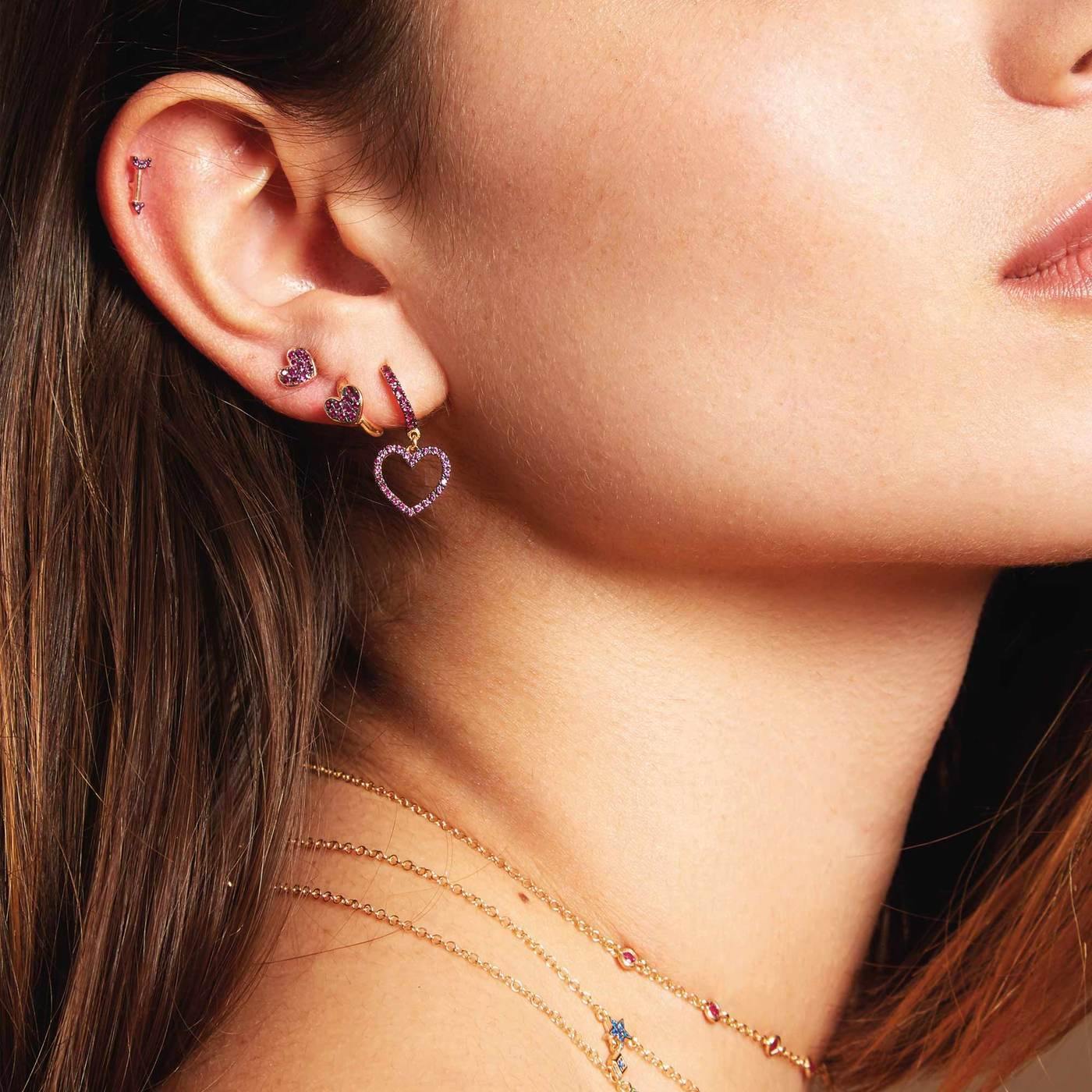 Mono-orecchino cuore traforato | Rue des Mille | ORZ-FA TR CUO - FdM Easy