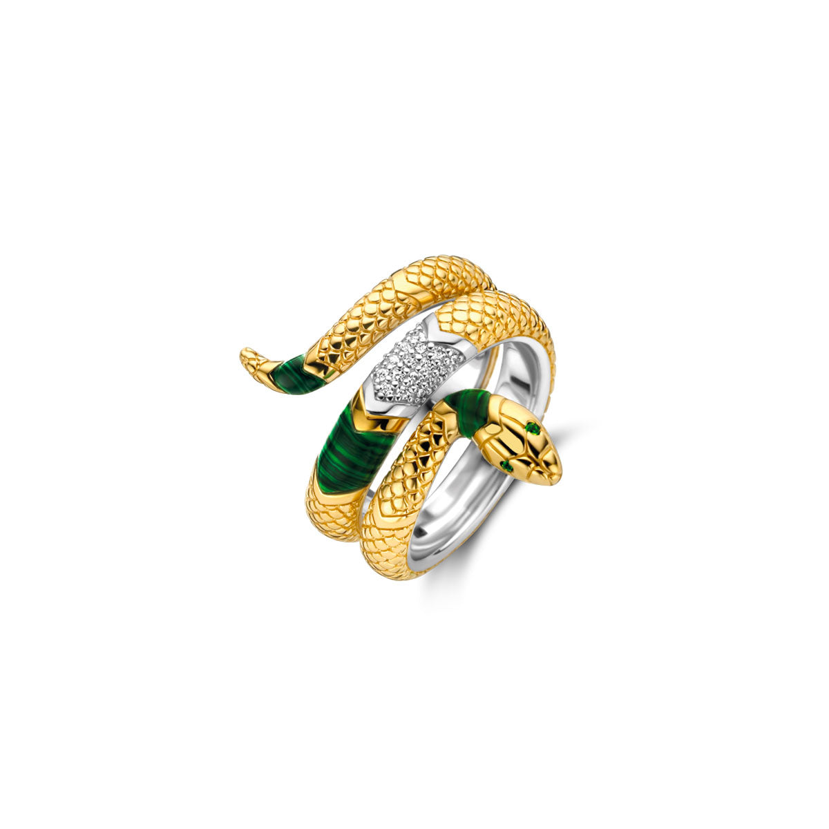 TI SENTO-Milano | Anello a serpente in argento dorato, 12203EM