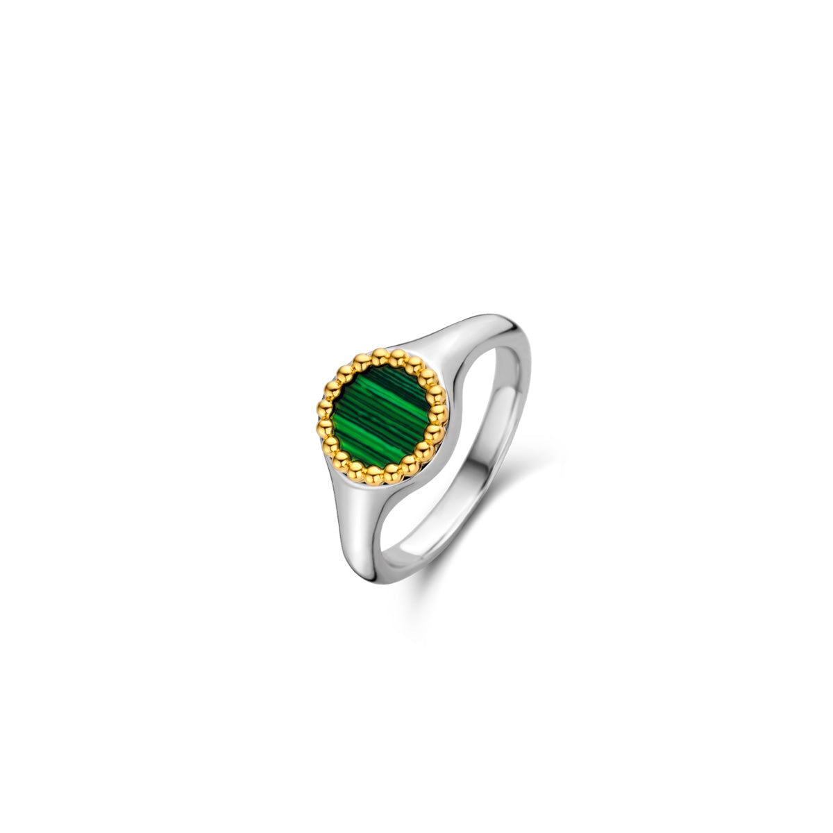 TI SENTO-Milano | Anello a Sigillo con Malachite in Argento | 12207MA