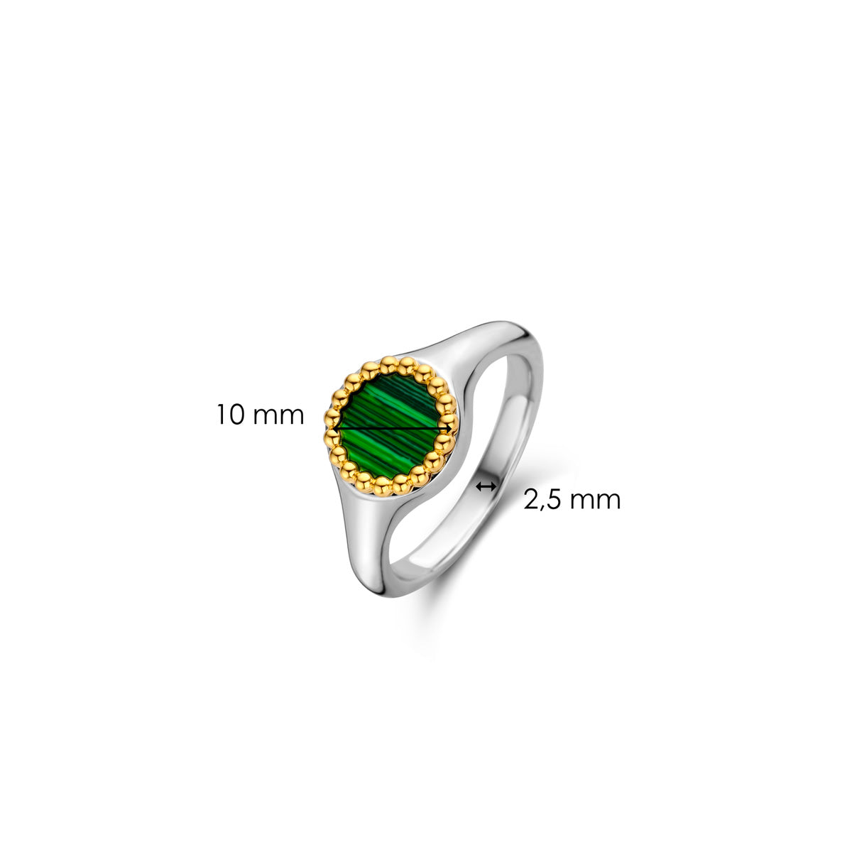 Anello a Sigillo con Malachite