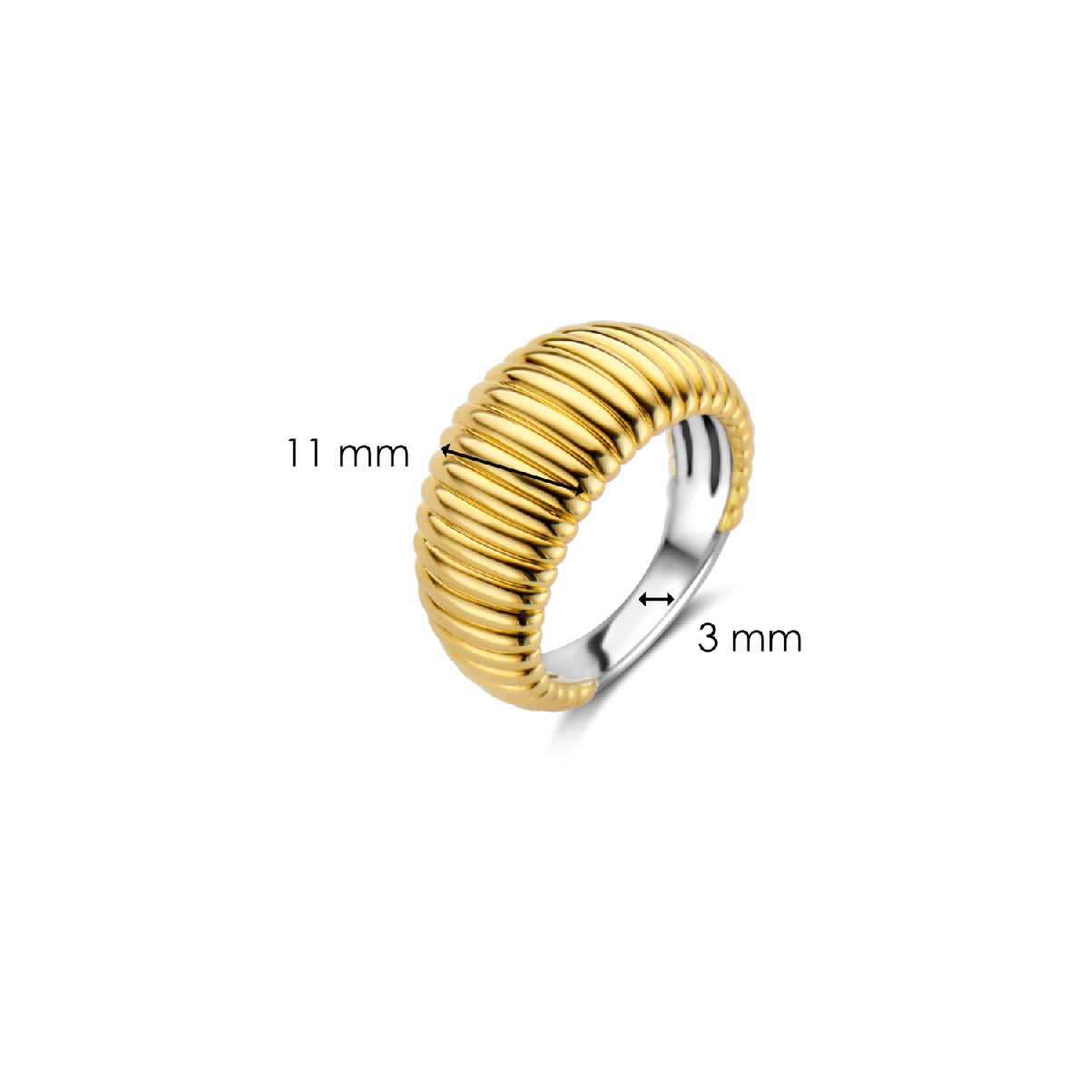 Anello Bombato Placcato Oro
