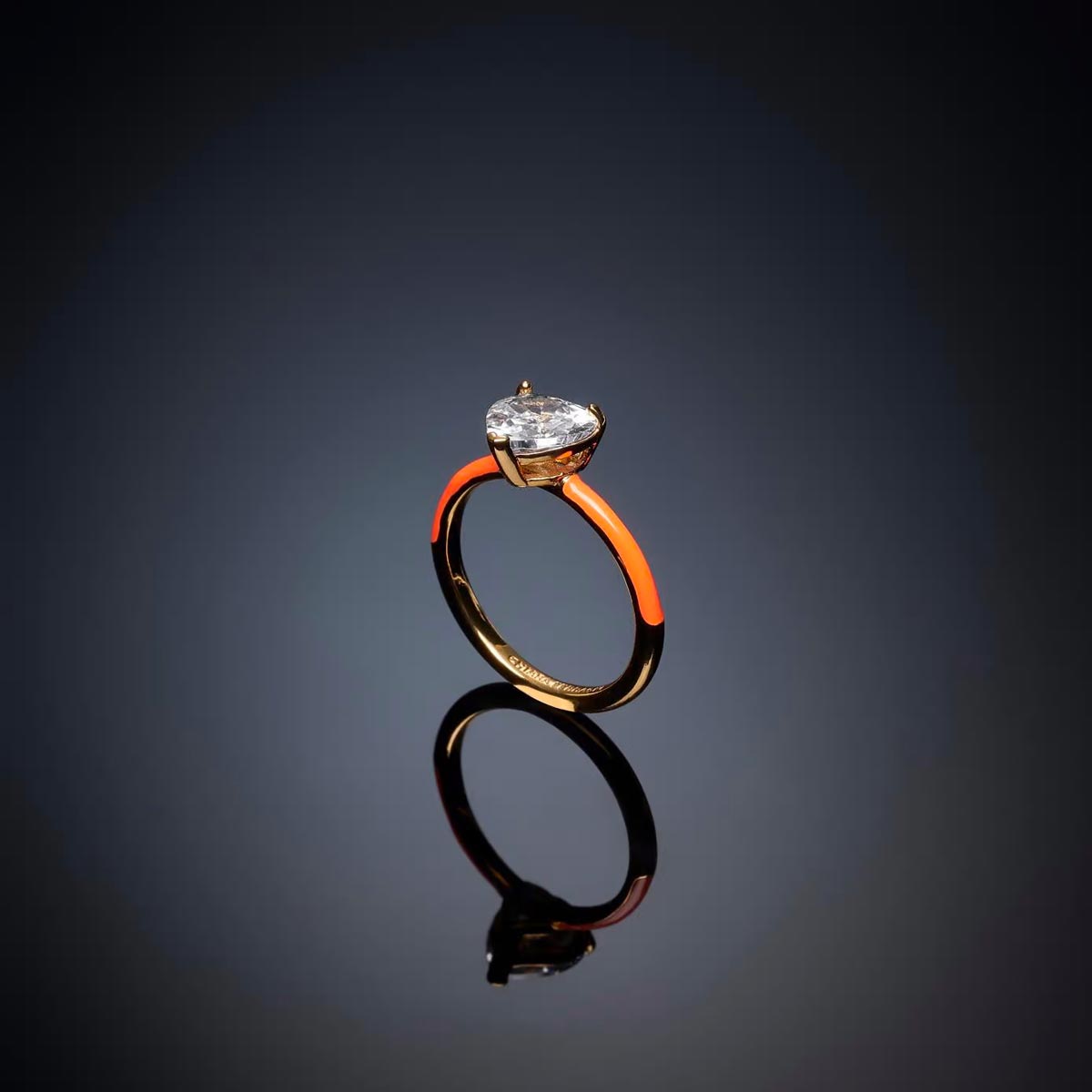 CHIARA FERRAGNI - LOVE PARADE | Anello solitario ARANCIONE | J19AVI36