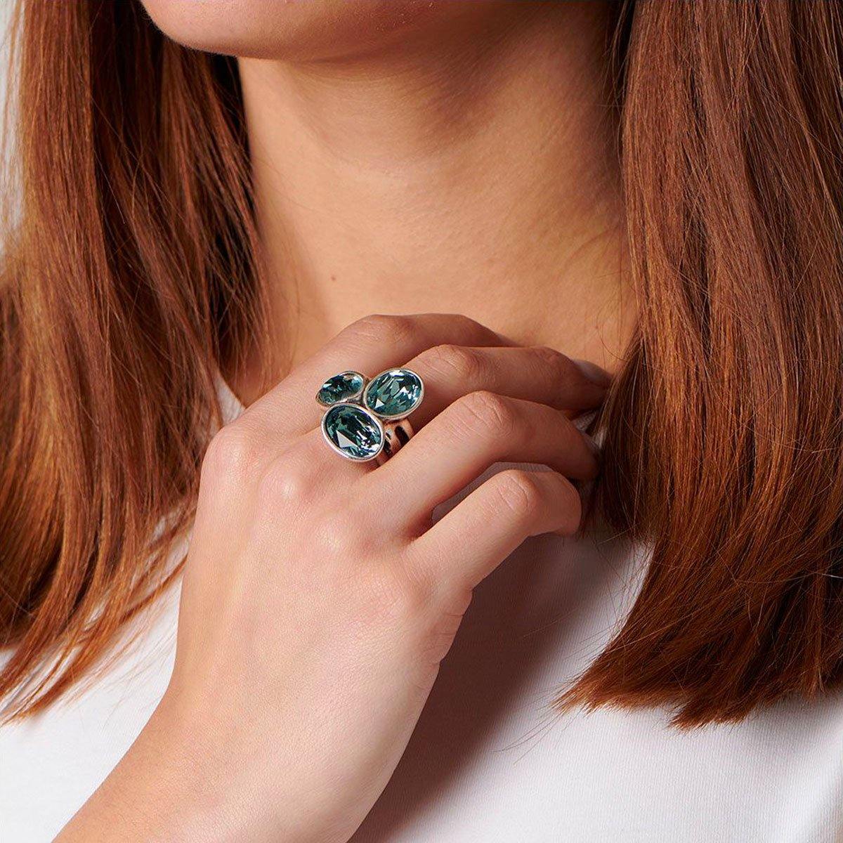 Anello pietre Swarovski Blu | UNOde50 | ANI0591AZUMTL0L | FdM Easy - FdM Easy