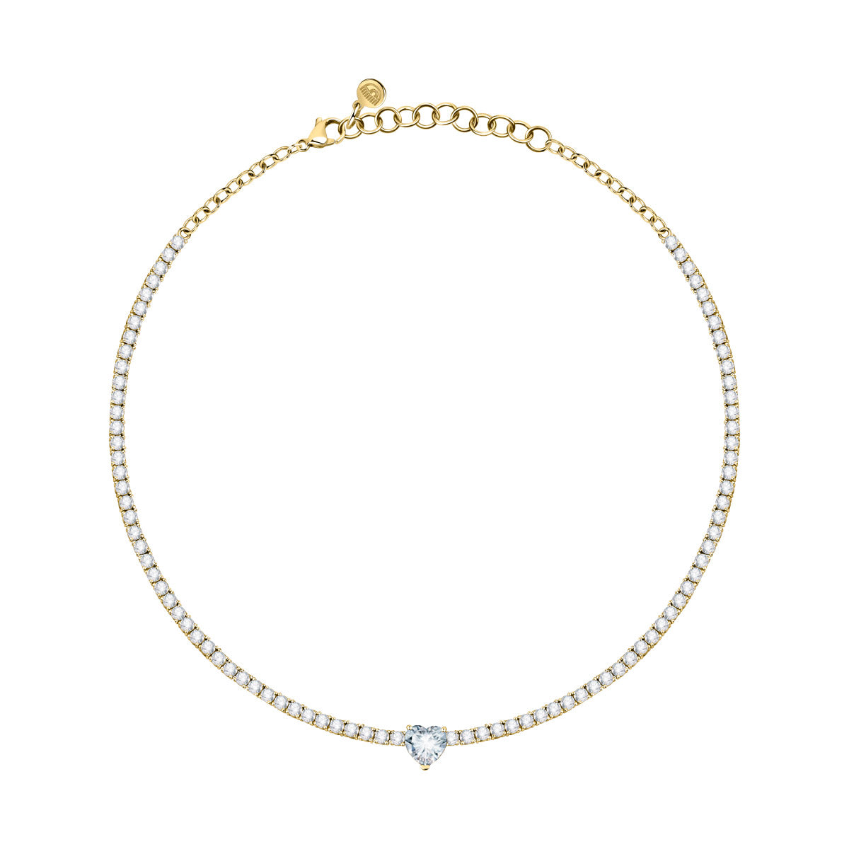 CHIARA FERRAGNI Gioielli | Collana Tennis dorata Zircone bianco Cuore