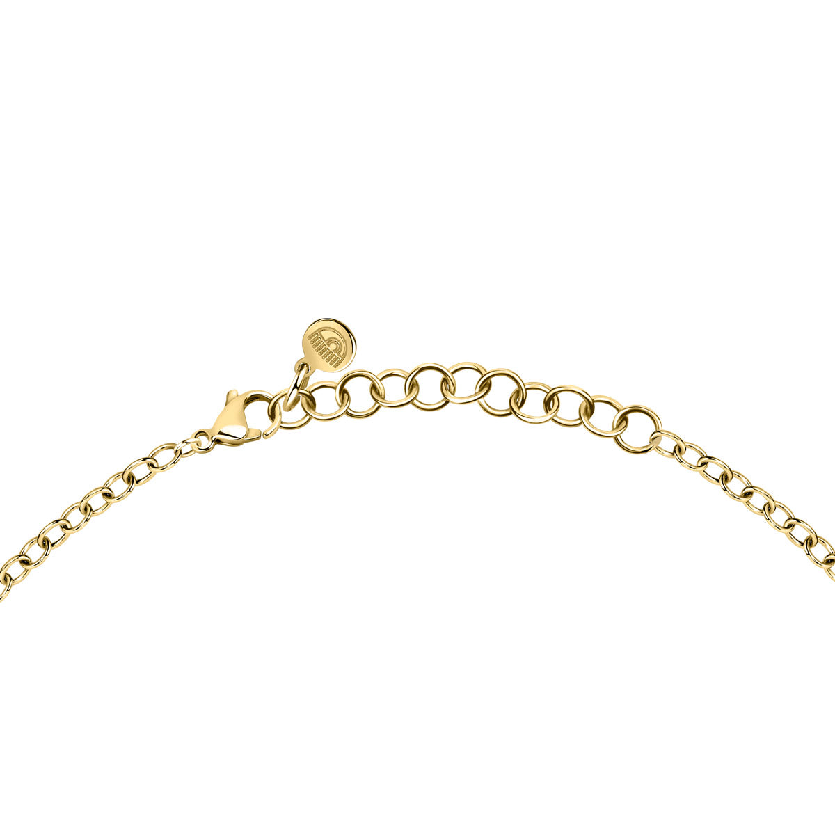 Collana Tennis dorata Zircone bianco a Cuore