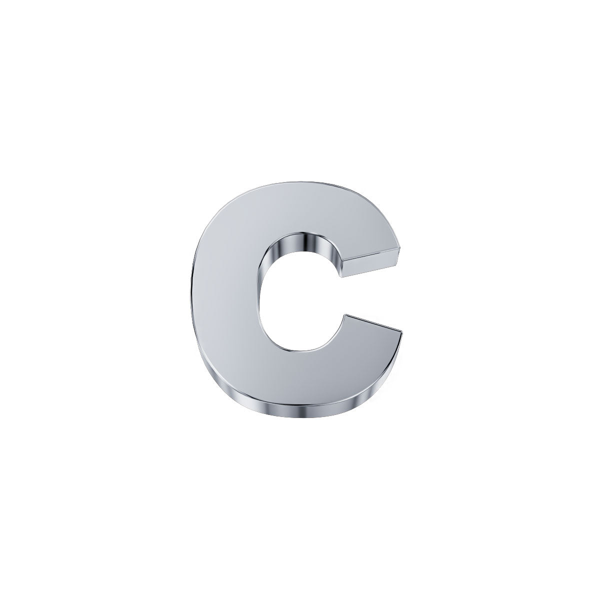 DonnaOro: Lettera C ELEMENTS Classica Oro Bianco | DCHFC3320
