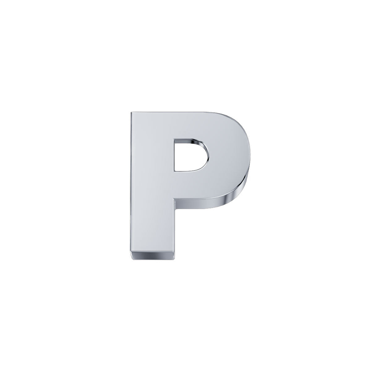 DonnaOro: Lettera P ELEMENTS Classica Oro Bianco | DCHFP3320