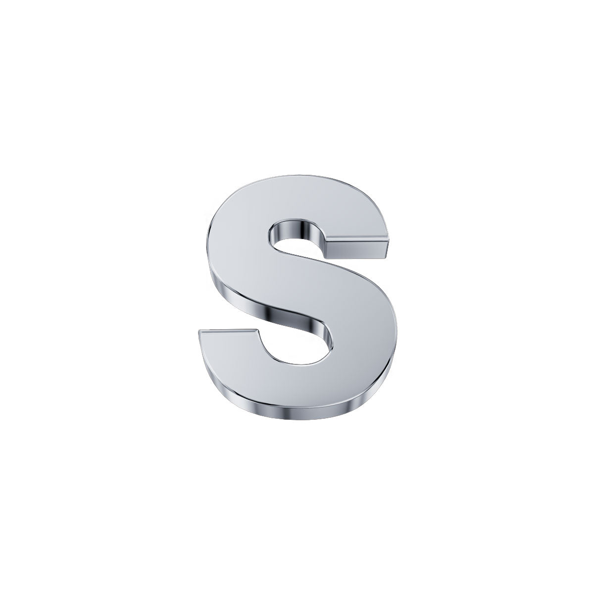 DonnaOro: Lettera S ELEMENTS Classica Oro Bianco | DCHFS3320