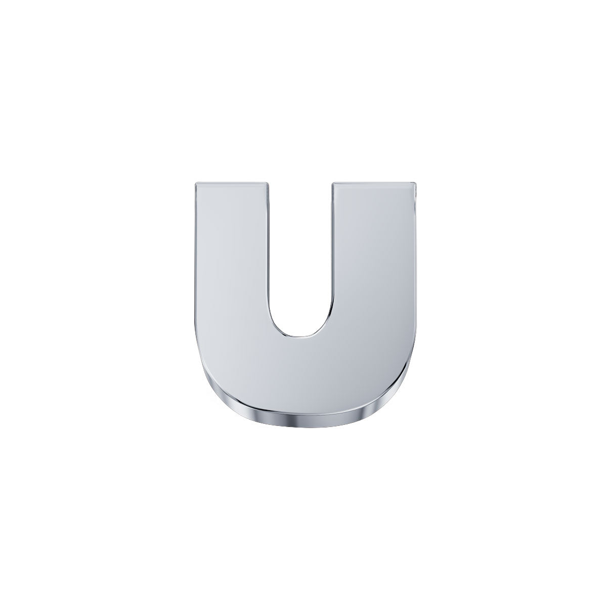 DonnaOro: Lettera U ELEMENTS Classica Oro Bianco | DCHFU3320