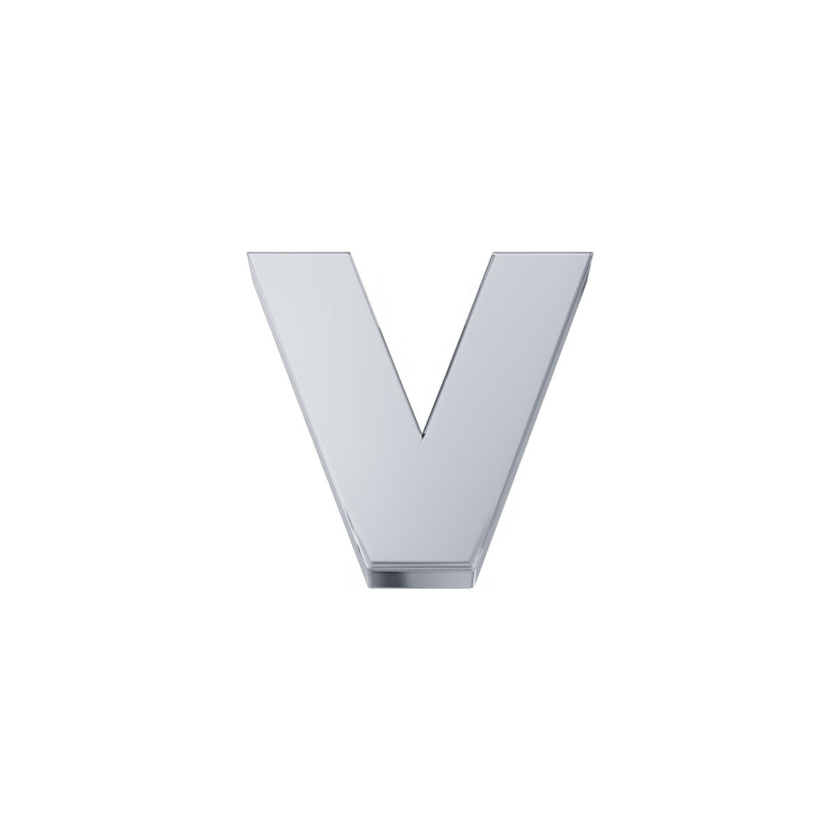 DonnaOro: Lettera V ELEMENTS Classica Oro Bianco | DCHFV3320