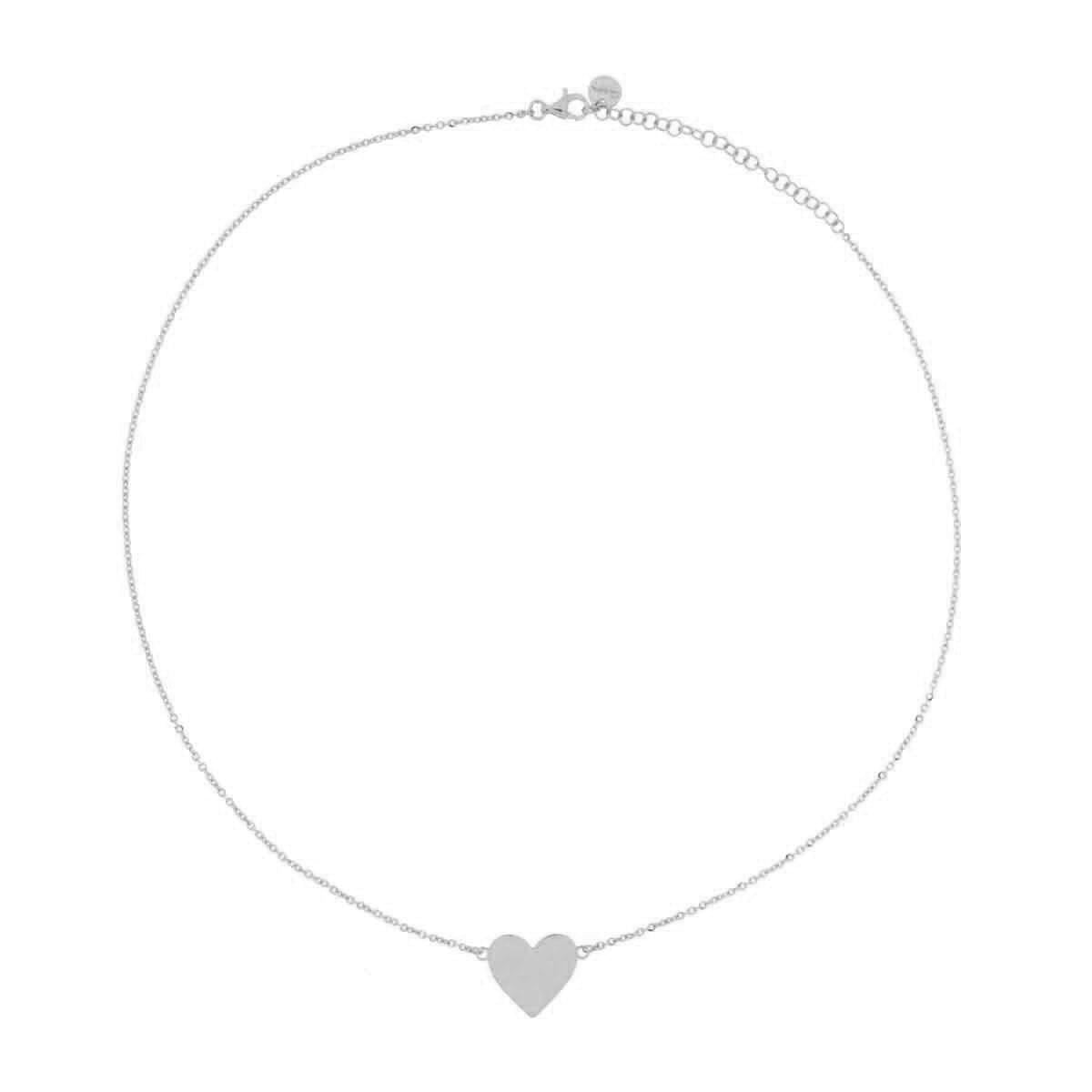 Rue des Mille - Girocollo Cuore Argento rodiato, GR-001 CUO RH