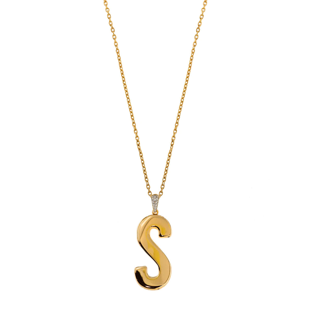 Collana con INIZIALE elettroformata Gialla