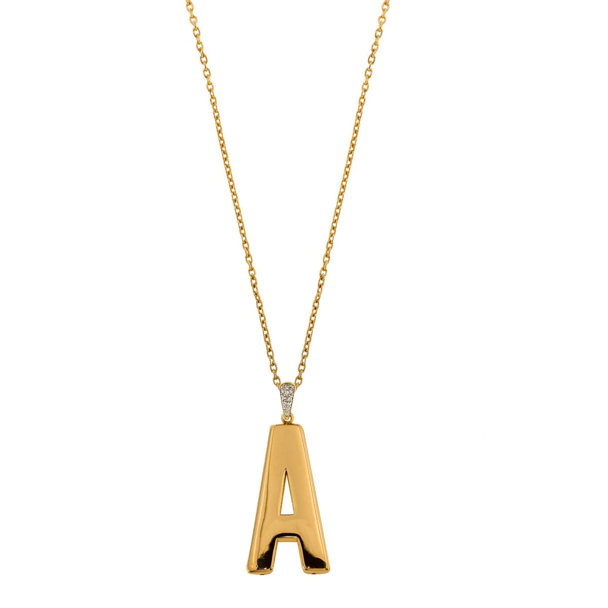 GO BIG - Rue des Mille | Collana con INIZIALE elettroformata Gialla