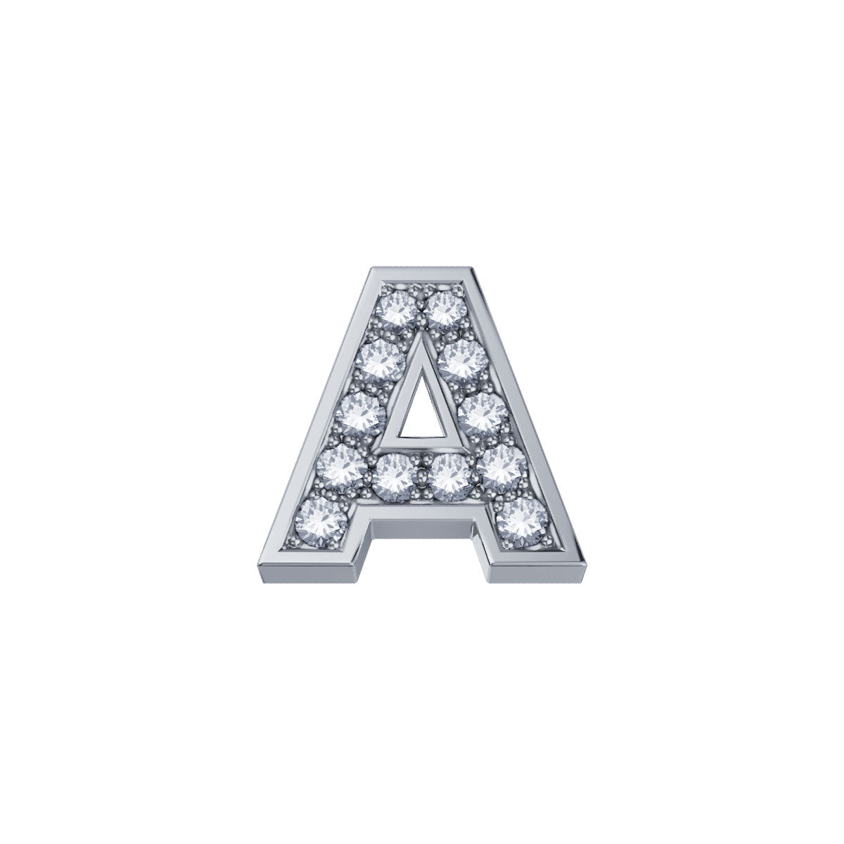 Lettera A ELEMENTS in Oro Bianco e Diamanti | DCHF3319A.002