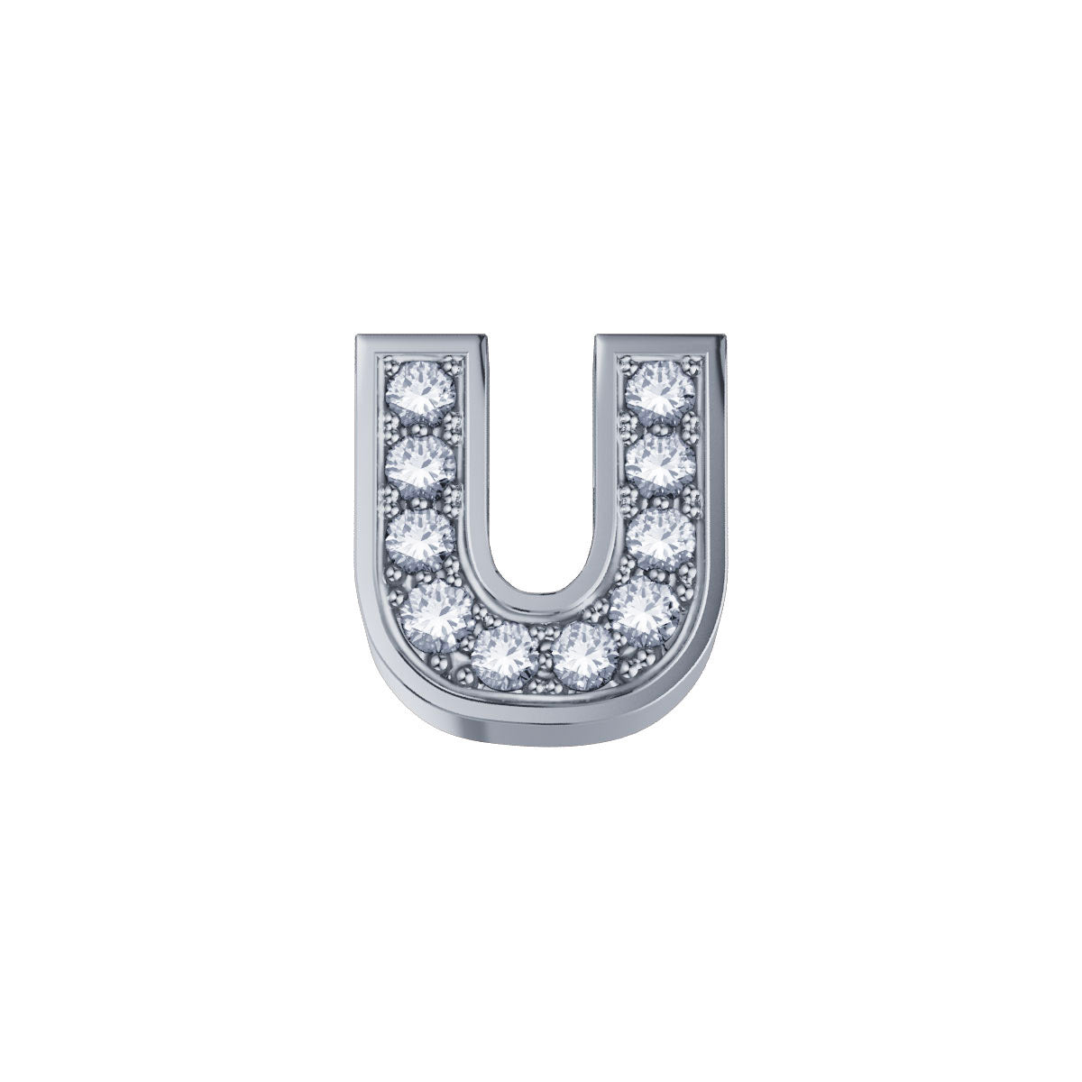Lettera U ELEMENTS in Oro Bianco e Diamanti | DCHF3319U.002