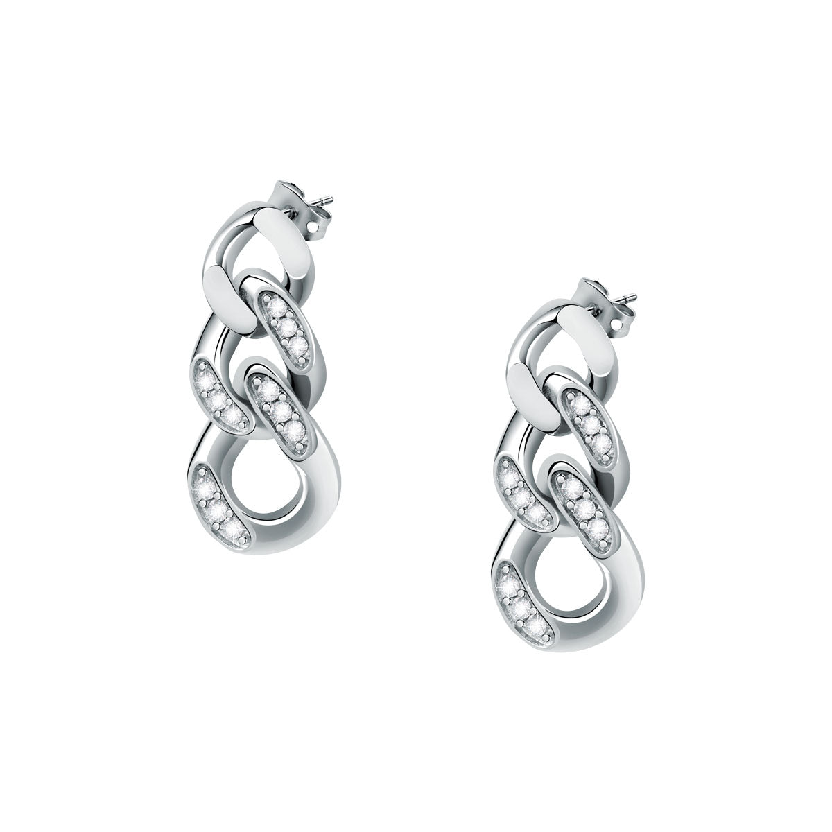 CHIARA FERRAGNI | Orecchini groumette rodiati BOSSY CHAIN | J19AUW19