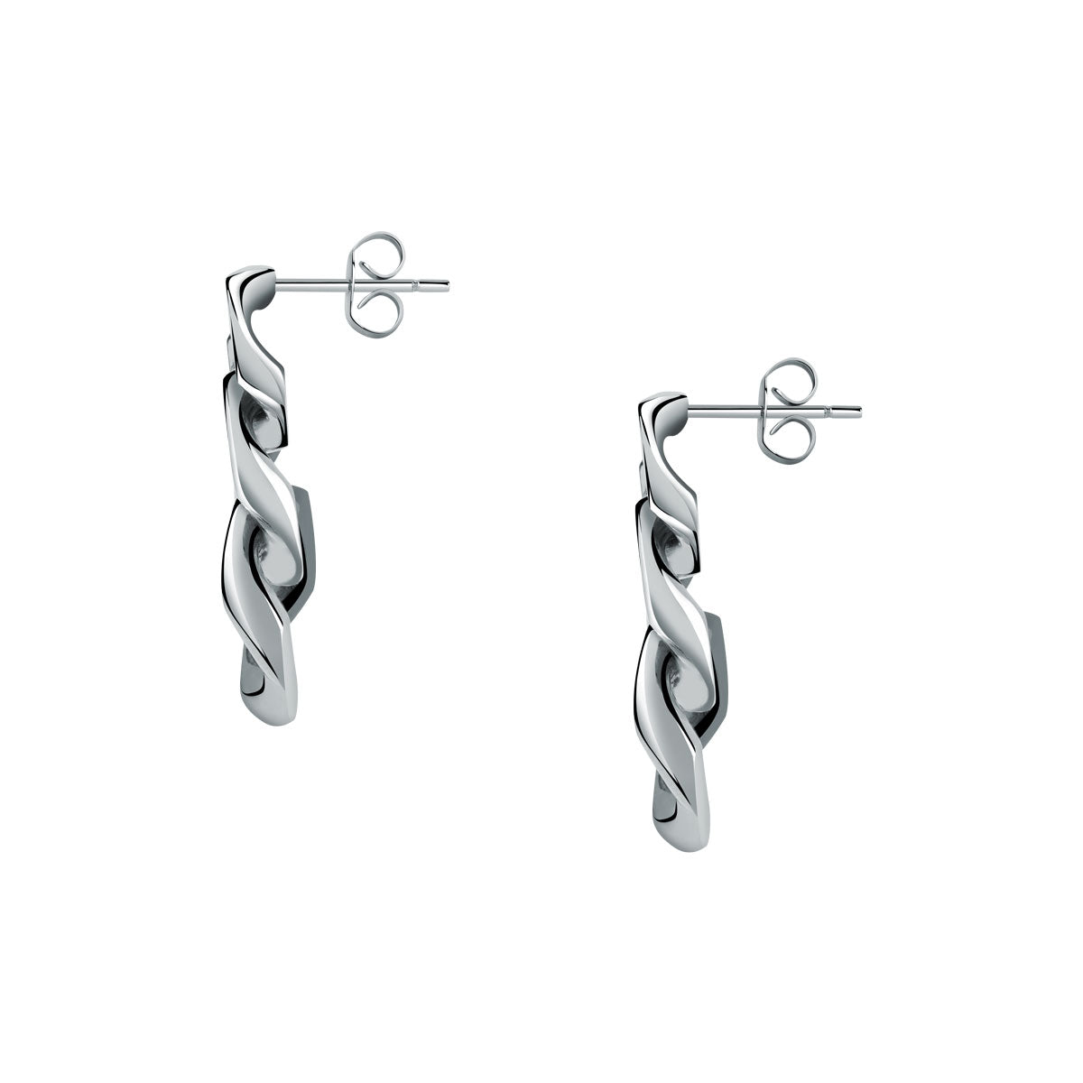 Orecchini groumette rodiati BOSSY CHAIN