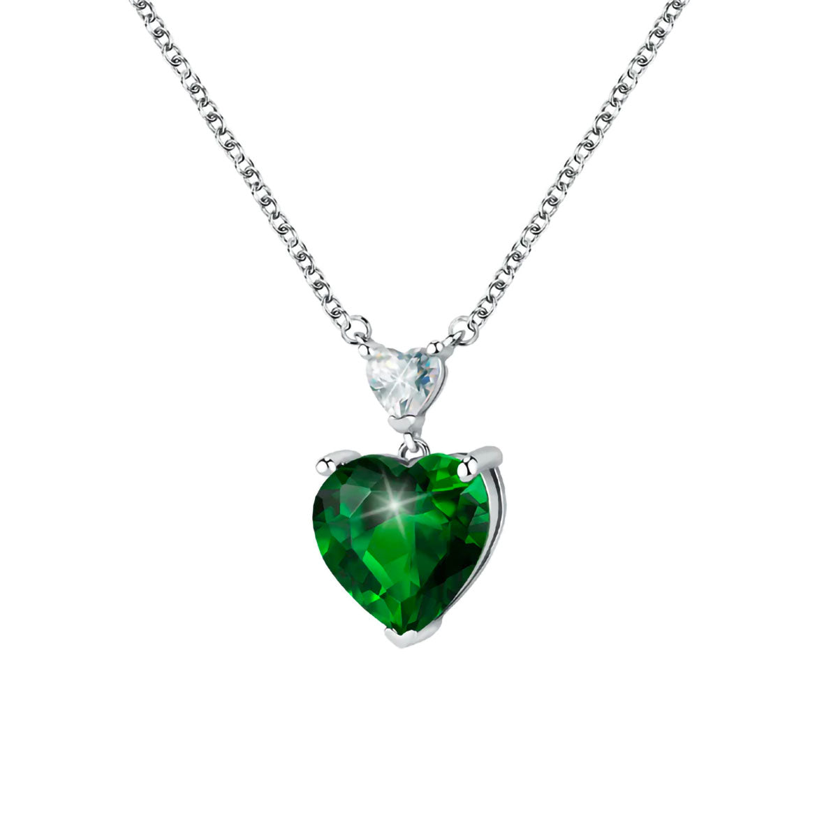 Pendente a cuore verde