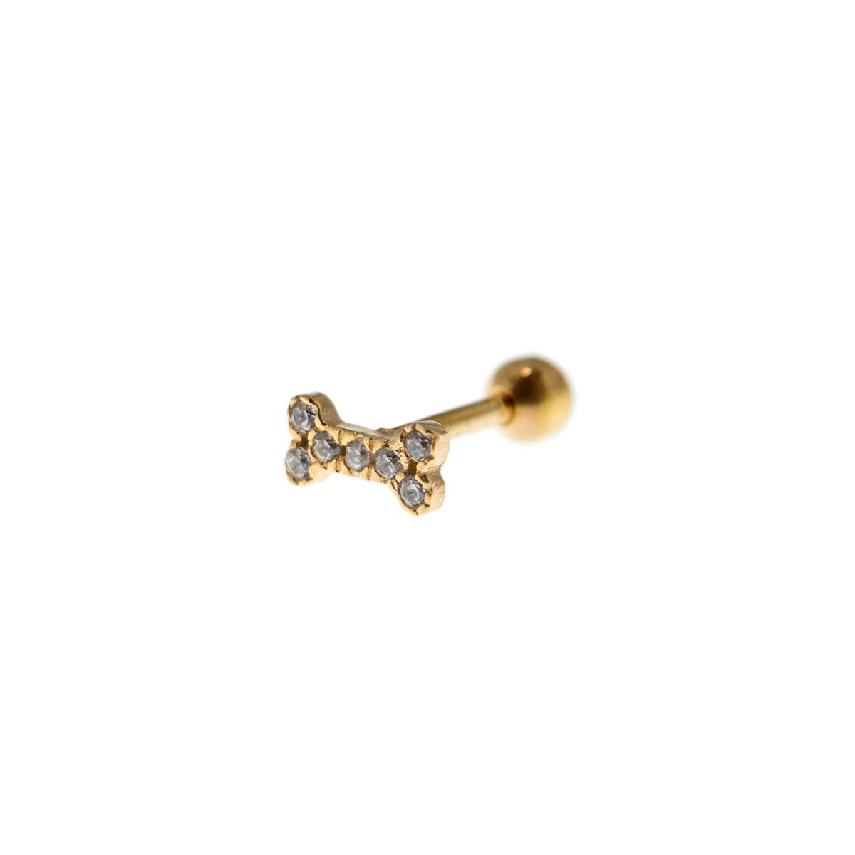 Piercing laminato Oro Giallo e Zirconi