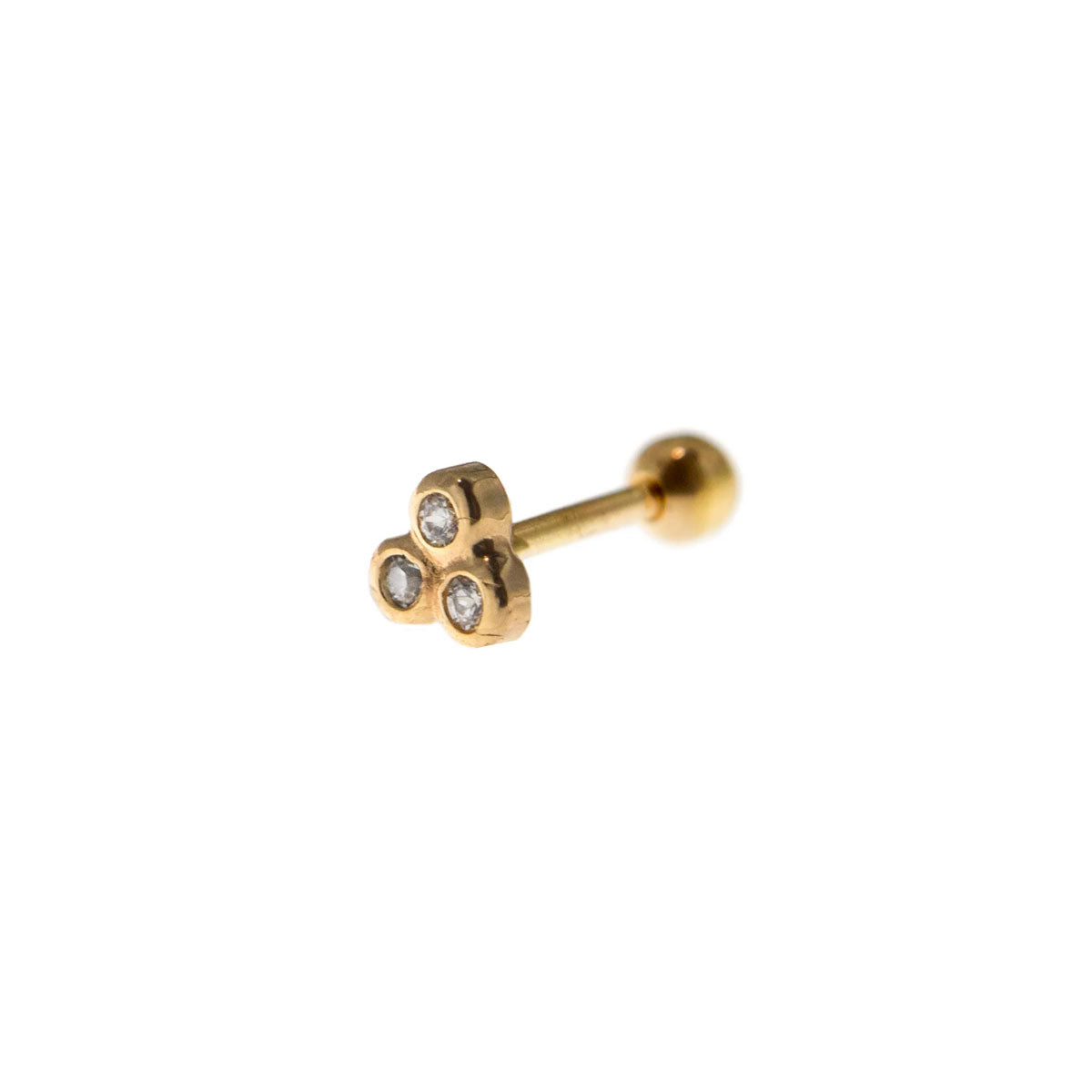 Piercing laminato Oro Giallo e Zirconi