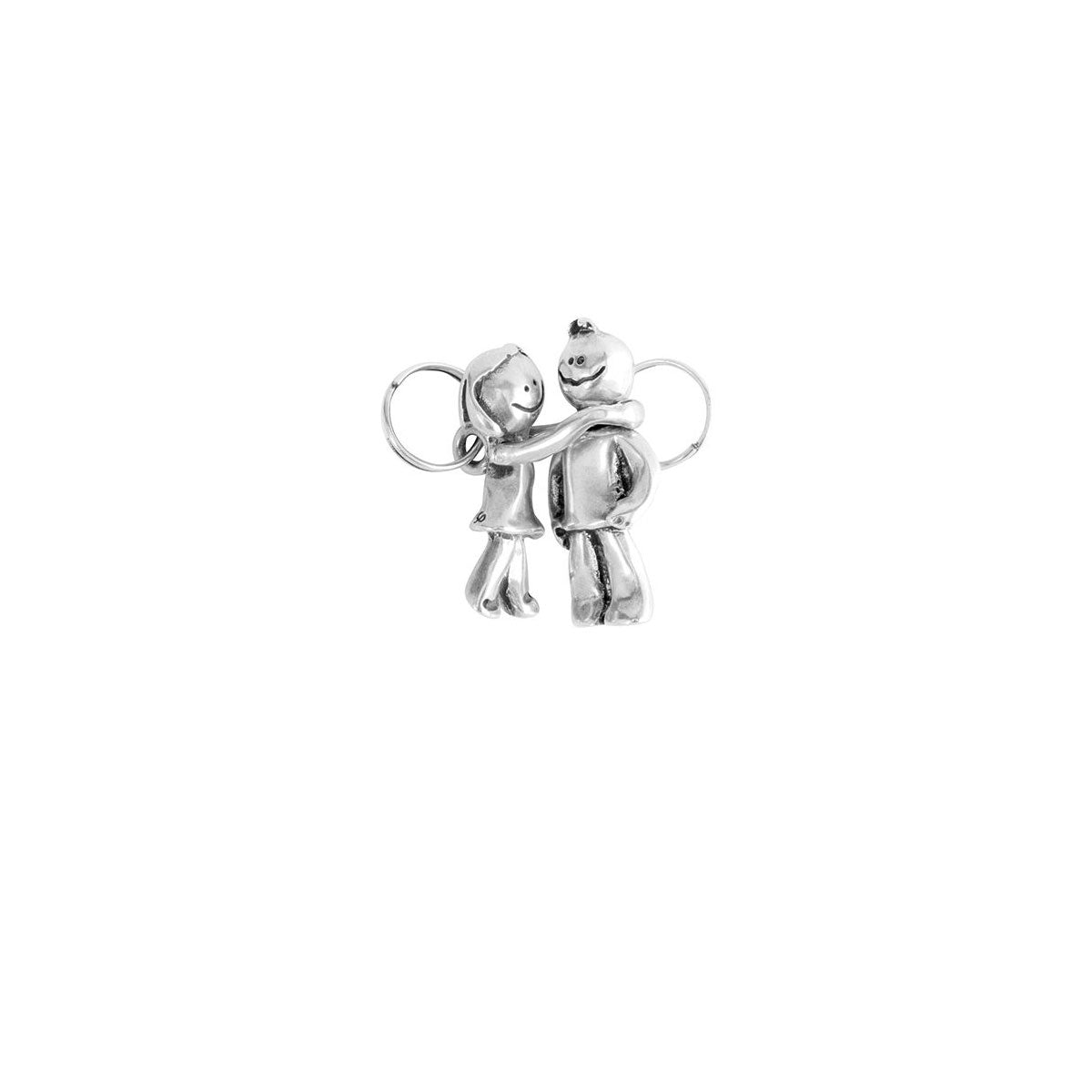 Portachiavi unisex Bimba e Bimbo Argento | UNOde50 | LLA0008MET X