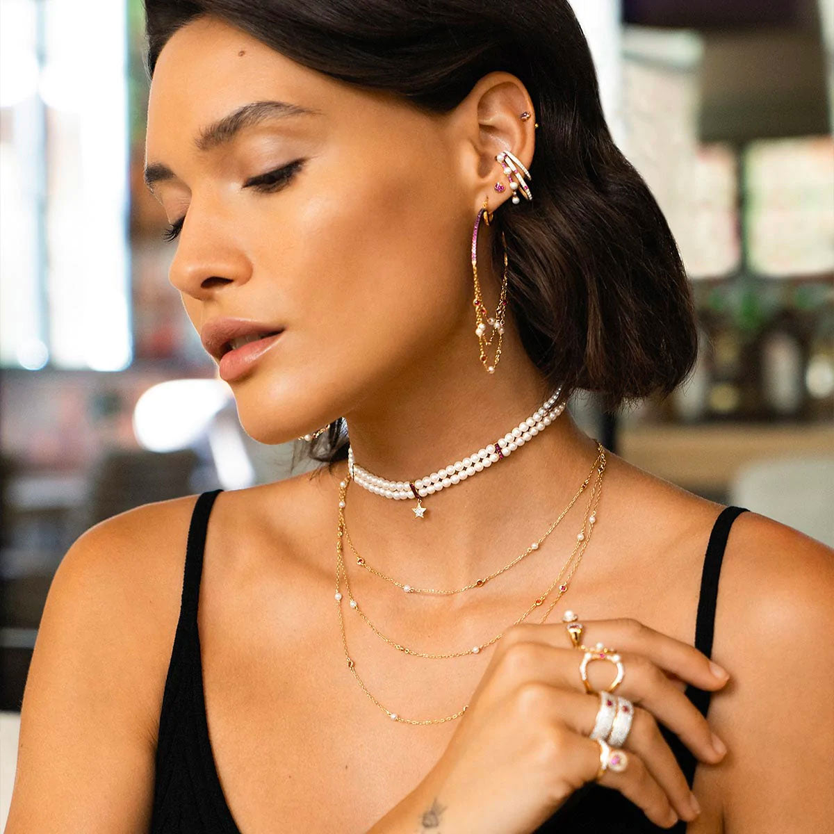 Girocollo Chocker Perle e Stella | Galactica