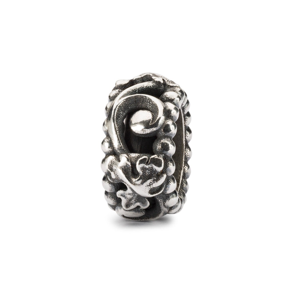 Stop Barocco Trollbeads | Sullo stop sono riprodotte foglie e piccole palline in argento 925 | TAGBE-20240